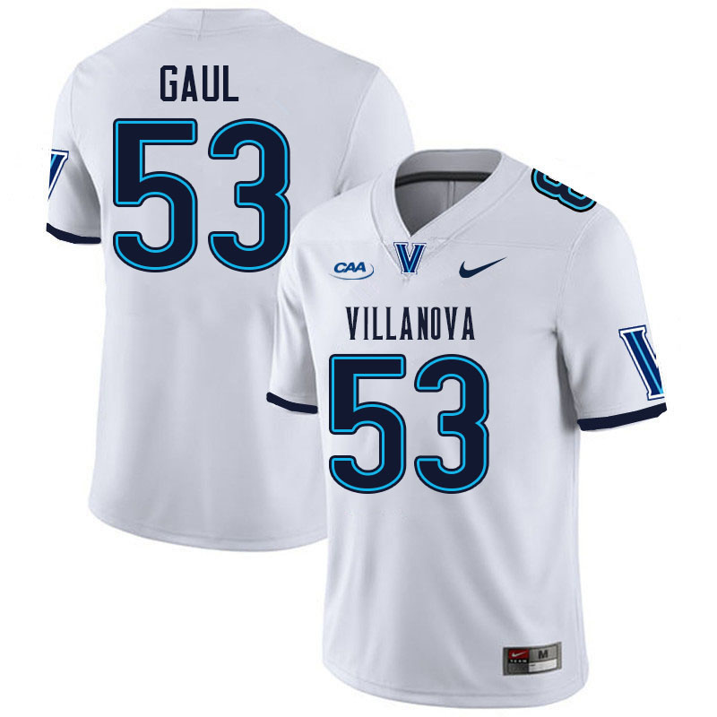 Villanova Wildcats #53 Michael Gaul College Football Jerseys Stitched-White